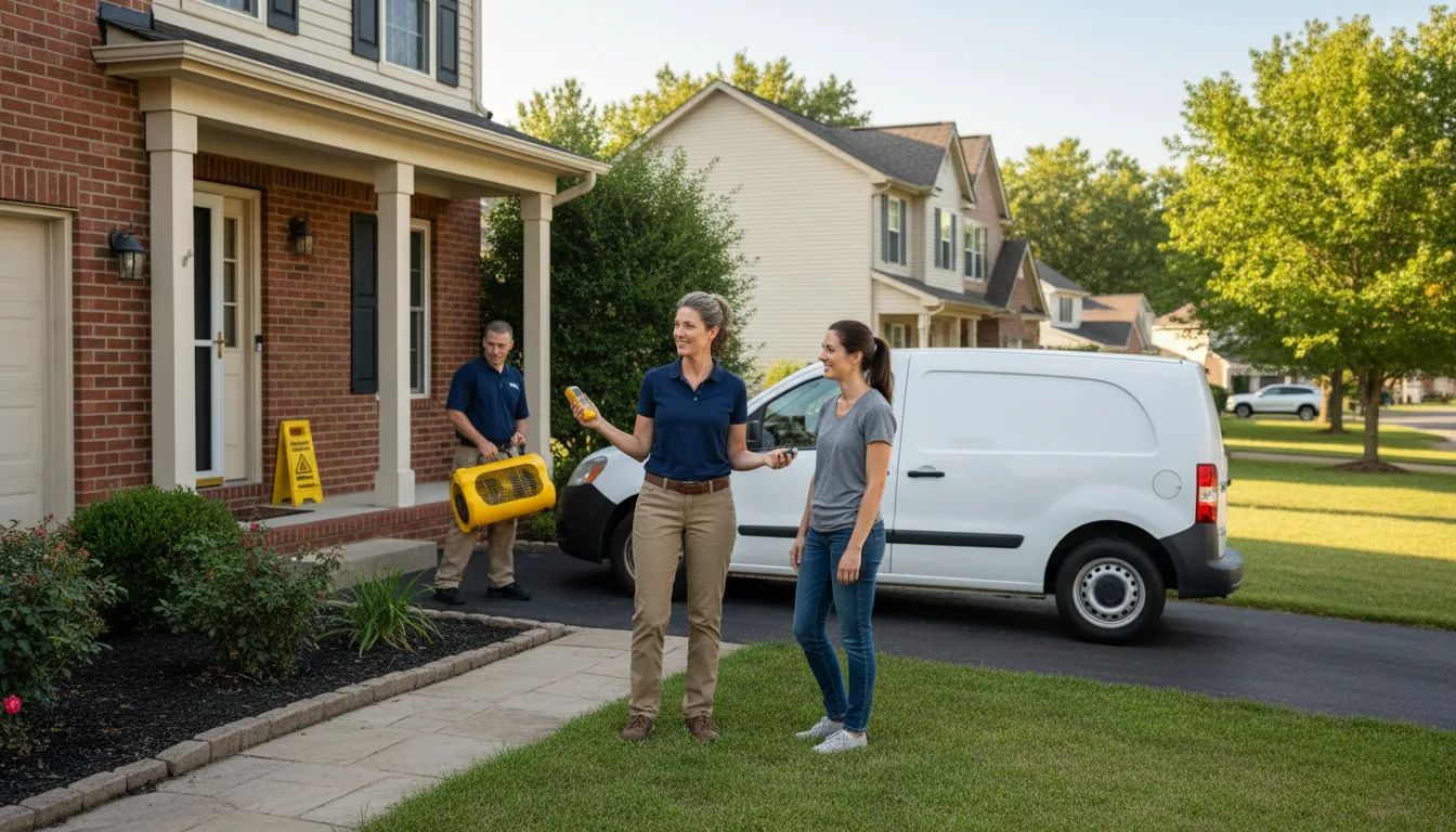 Residential water damage restoration in North Benton, OH